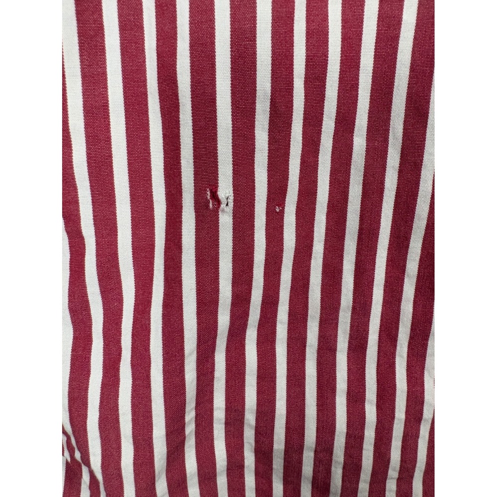 Vintage Ralph Lauren Striped Button Down Shirt XL Red White Classic Fit Cotton - Picture 6 of 13
